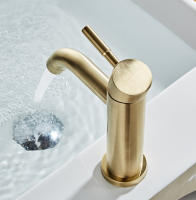 Grifo De Baño De Cobre Soldado Grifo De Mesa Suelta Mezclador De Agua Caliente Y Fría Tapa De Oro Pulido Manillar Único Montaje En La Superficie - details 7