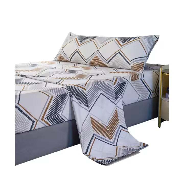 Juego de Sábana diseño unisex, estampado geométrico acabado de gran suavidad y no hacen bolas. Nueva colección 2025 de sábanas para camas de 90cm 105 cm 135cm 150 cm 180 cm 200cm - 1