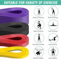 Juego de 4 bandas de resistencia para fitness - Bandas de resistencia pesadas, medias y ligeras - Bandas elásticas para fitness - Bandas elásticas deportivas - Bandas de fitness - Bandas de dominadas - Extra fuertes - details 4