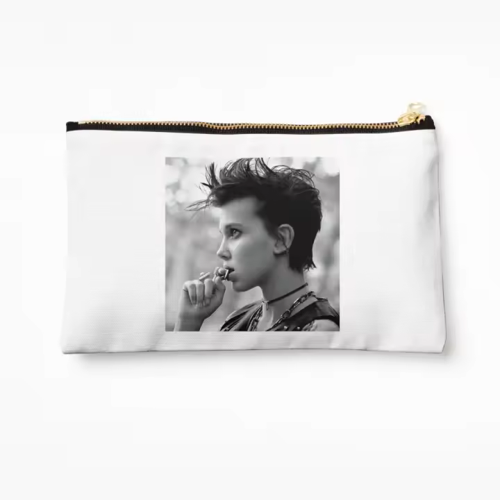 Neceser de maquillaje Millie Bobby Brown - Estética Papel Tyvek estuches, cosméticos organizador de artículos de tocador, Bolsa de almacenamiento - 1