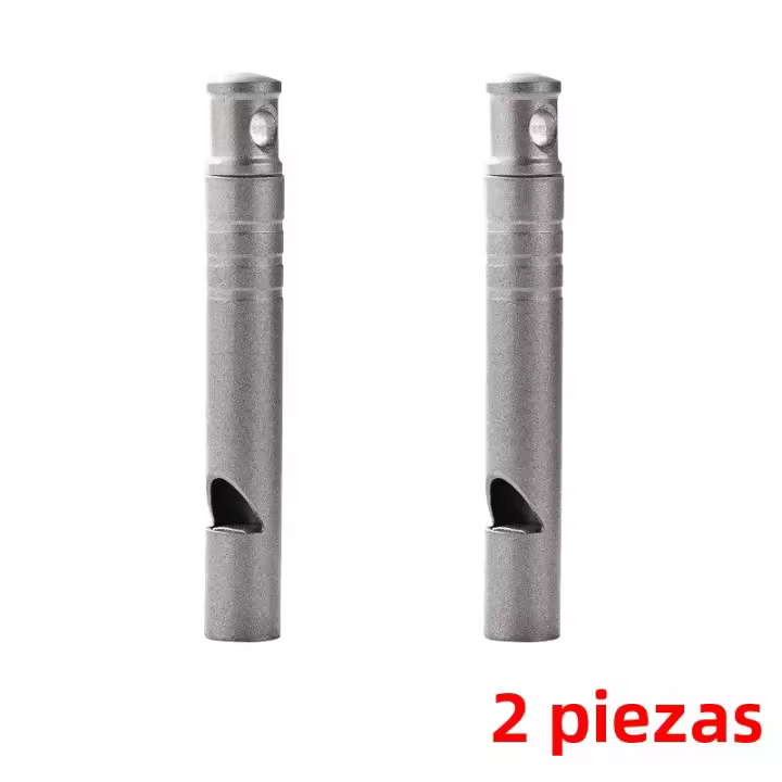 Silbato De Supervivencia Miniatura De Titanio Para Exteriores Collar Ultra Ligero Herramienta De Camping Y Senderismo - 1
