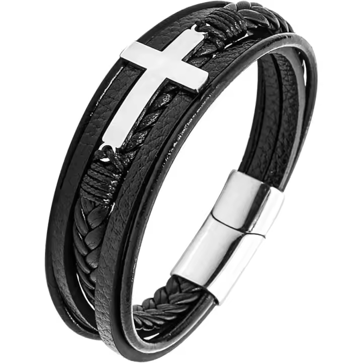 Pulsera Hombre, Pulseras Cuero Hombre, Pulsera Árbol De La Vida, Pulsera Hombre Acero Inoxidable, Regalos Para Hombre - 1