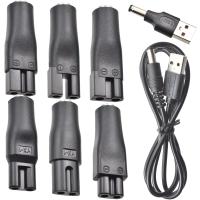 LISI 8 PCS Cable De Poder 5V Universal Reemplazo Cargador Adaptador USB Para Todas Las Clases De Cortadores De Pelo Y Afeitadoras De Barba Iluminadores De Escritorio - details 0