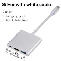 Cable Convertidor 3 En 1 USB-C a HDMI Compatible Para Samsung Huawei iPad Mac NS Adaptador HD 4K USB 3.0 Tipo C a HD Para Monitor - details 6