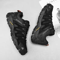 Zapatos De Senderismo Para Hombre HIKEUP Suela De Goma Resistente a La Ruptura Transpirables Impermeables Cuero Sintético Mesh Talla 40-45 Color Negro Kaki Gris - details 36