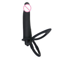 Vibrador Doble Penetración Para Parejas Y Principiantes Con Dildo Y Strap on De Silicona Para El Placer Anal Y Vaginal - details 7