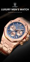 Reloj De Pulsera De Lujo Para Hombre POEDAGAR Acero Inoxidable Resistente Al Agua Con Fecha Y Cronógrafo Luminoso Moda Casual - details 2