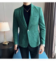 Nueva Moda Chaqueta De Veludo De Ciervo Para Hombre Corte Slim Ajustado Elegante Y Lujo Chaqueta De Negocios Casual Boda Talla Grande Hasta 4XL-S - details 17