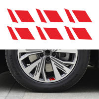 Pegatinas Para Interior De Coche 6 Piezas Reflectantes En Vinilo Para Ruedas Y Ejes Decoración De Rayas De Carreras Tamaño Del Eje De La Rueda - details 6