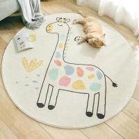 Carpetas Redondas Para Juegos Infantiles Alfombra Blanca De Peluche Para Dormitorio Alfombra Para Bebés Con Alfabeto Alfombras Para Niños - details 5