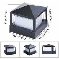 Lampe de Poteau Lampe Picier Portail Lampe D'extérieur Lumière columns Lampe Villa IP65 étenche Aluminum Jardin Paysage pelouse porte clture entrée lumièr, Blanc Chaud - details 4