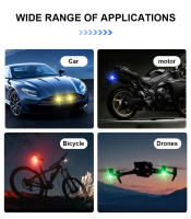 BLALION Lámpara De Señal De Giro LED RGB Para Motocicleta Con Carga USB Y 7 Colores Luz De Avión Sin Cable Indicator De Señal De Posición - details 5