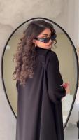 Abaya Larga Para Mujer Estilo Casual Kaftan Comercial Color Sólido Vestido Musulmán Vestidos Largos Ajuste Suave Manga Luces Suéter De Poliéster Oficina Lady - details 2