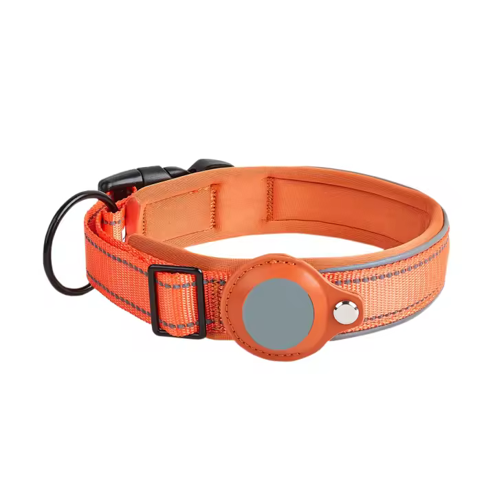 Collar Reflectante Para Perros Mediano Y Grande Con GPS Seguimiento Antipérdida Anillo De Cuello No Aprieta Con Correa De Tracción Para Mascotas - 1