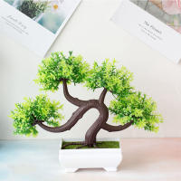Planta Artificial De Bonsái En Maceta Pequeña Para Jardín Decoración De Hogar Y Mesa Material De Plástico Ornamento De Flor Sin Mantenimiento - details 8