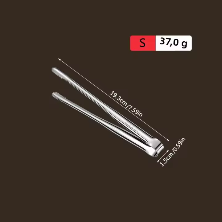 Pinzas De Barbecue De Acero Inoxidable Antideslizantes Para Cocinar Portable Para Picnic Tweezers De Sándwich De Carne Pinza Para Ensalada Y Pan Adecuadas Para La Cocina - 1