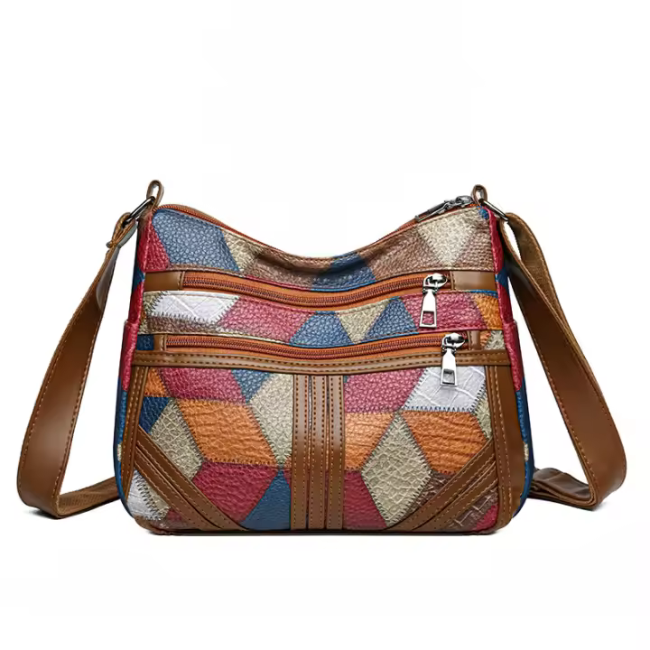 Bolso Bandolera Vintage Elegante Para Mujer Bolso De Mano De Moda Con Multi-bolsillos Bolso De Hombro Retro Para El Día a Día - 1