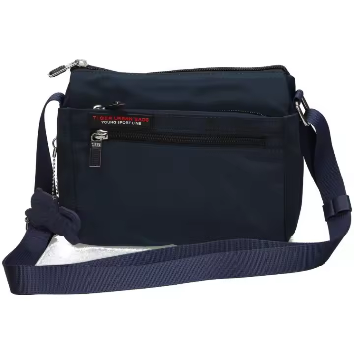 TIGER | Bolso Bandolera Tiger para Mujer – Bolso Mediano en Color Azul Marino – Bandolera con Cremallera – Bolso Bandolera Ajustable – Estilo Casual – Varios Compartimentos – Espacioso – Modelo TC2014 - 1
