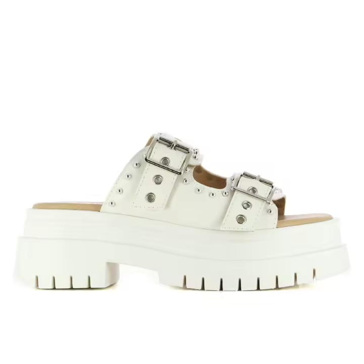 YUU JOU Mules de plataformas CHEMICAL de color Blanco - 1