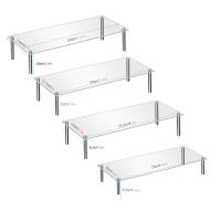 Estante De Acero Inoxidable Con Soporte De Acrílico Para Decoración Y Organización Soporte Para Cupcakes Y Maquillaje Tres Niveles Ecológico Y Resistente - details 0