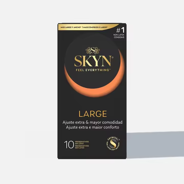 SKYN Large 10 Preservativos Sin Látex lubricante ultra suave y máxima comodidad. - 1