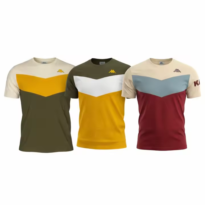 Pack de 3 camisetas de hombre Kappa Boxom manga corta 100% Algodón - 1