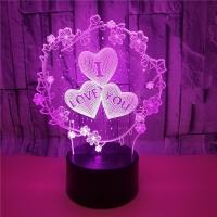 Lámpara De Noche 3D Nighdn 'I LOVE YOU' Regalo De San Valentín Para Novios Luz LED Colorida Decoración De Habitación Romántica Forma De Corazón - details 3