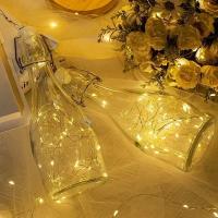 Garland De Lámparas LED De Fairy Con Batería Luz De Cadena Impermeable De Plata Para Decoración De Bodas Fiestas Exterior Jardín Y Habitaciones - details 6