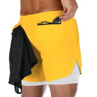 Shorts De Correr Para Hombres 2 En 1 Doble Capa Secado Rápido Deporte Fitness Short De Entrenamiento Camuflaje Talla M-3XL - details 38