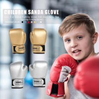 Guantes De Boxeo Para Niños 2Pcs Entrenamiento De Golpes Sparring De Kickboxing Protección De Mano Mitts Azul Negro Rojo Fitness - details 3