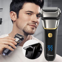 Hatteker Afeitadora Eléctrica Foil 4D Recargable Para Hombres Afeitadora De Barba Máquina De Afeitar IPX6 Limpieza 8000rpm HT-909 - details 3