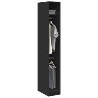 vidaXL Armario de madera de ingeniería 30x50x200 cm en color Gris sonoma/Negro/Gris hormigón y más | almacenamiento funcional diseño moderno para baño dormitorio sala - details 1