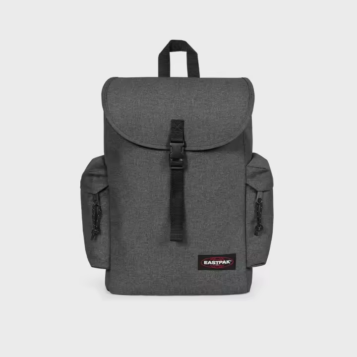 Mochila Vintage Eastpak Austin Black Denim con Compartimento Principal de Hebilla y Cuerda para Mujer - 1
