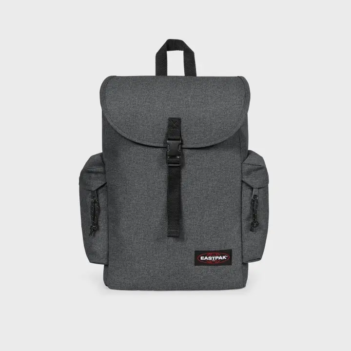 Mochila Vintage Eastpak Austin Black Denim con Compartimento Principal de Hebilla y Cuerda para Mujer - 1