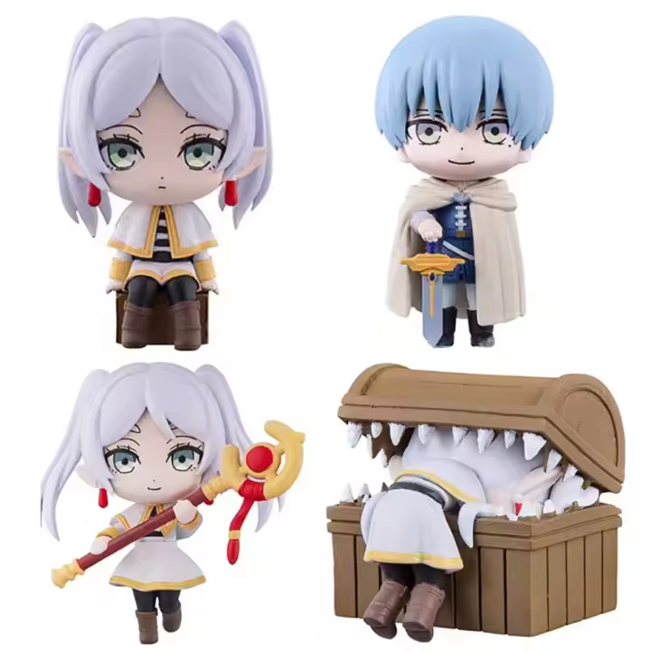 Figura De Acción Frieren: beyond Journey's End Anime 4pcs Sienta Fern Noodle Stopper Colección De Figuras Modelo Juguetes Unisex - 1