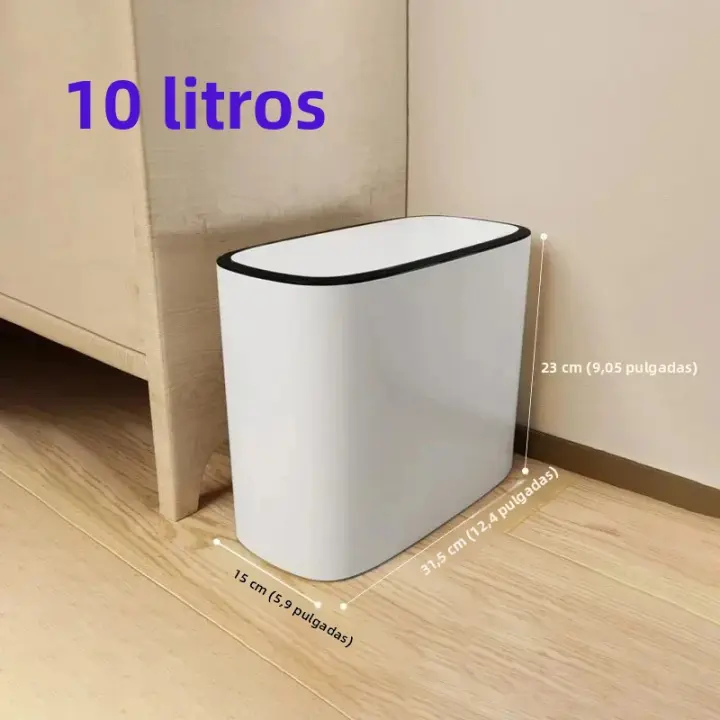 Bandeja De Basura De Cocina Grande Capacidad 10/12L Impermeable Tipo Empuñadura Para Cocina Y Baño Recipiente De Residuos - 1