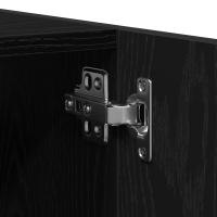 Armario de pared para baño vidaXL Negro Roble 30x30x80 cm Madera Fabricada - details 5