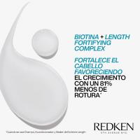 Redken | Extreme Length Champú 300ml | Champú enriquecido con biotina que fortifica y diminuye la rotura, ayuda a conseguir un cabello más largo de hasta 15cm en 1 año usando el sistema completo de champú, acondicionador y tratamiento sin aclarado. - details 2