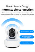Cámara de vigilancia IP WiFi con visión nocturna, notificaciones en tiempo real, compatible con tarjeta SD, detección y seguimiento de movimiento (blanca) - details 4