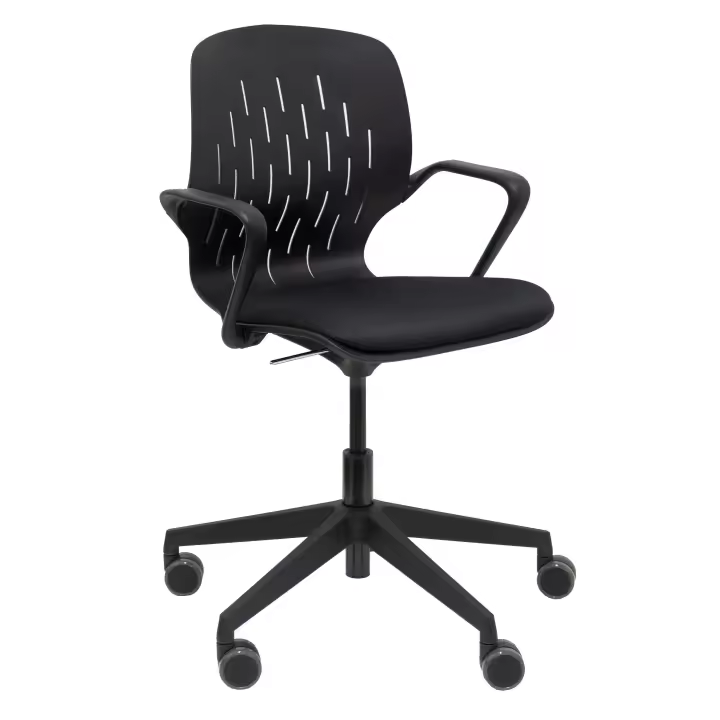 Piqueras Y Crespo Silla Ergonómica PIQUERAS Y CRESPO Renera Negro con Brazos Fijos y Mecanismo Giratorio - 1