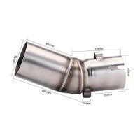 Escape De Moto Modificado Middle Link Pipe 51mm Inlet Para CFMOTO CF 450 SR 2022 2023 Año Instalación Directa Sin Requerir Herramientas - details 1