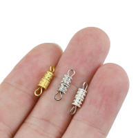 20pcs Tornillos De Cierre De Abrazadera De Latón Para Joyería Accesorios De Hacer Manualidades Para Pulseras Y Collares - details 4