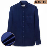 Camisa De Lona Algodón 100% Talla Grande 7XL Para Hombre Casual Manga Larga Cuello En V Prenda Trabajo Con Bolsillos - details 13
