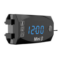 Reloj De Motocicleta 12V Impermeable 3 En 1 Con Termómetro Voltímetro Y Pantalla Digital Universal Para Moto Accesorios De Motocicleta - details 8