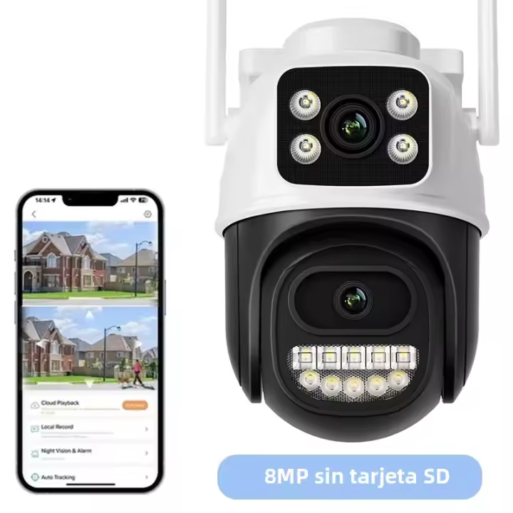Cámara PTZ BESDER 12MP 6K Wifi Con Lente Dual 8X Zoom Digital Detección AI Humana Exterior 8MP CCTV IP Cámara De Seguridad iCSee - 1