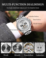 Reloj De Pulsera Mecánico LIGE Para Hombre Lujo Automático Tourbillon Multifuncional Luminoso Resistente Al Agua Con Fecha - details 2
