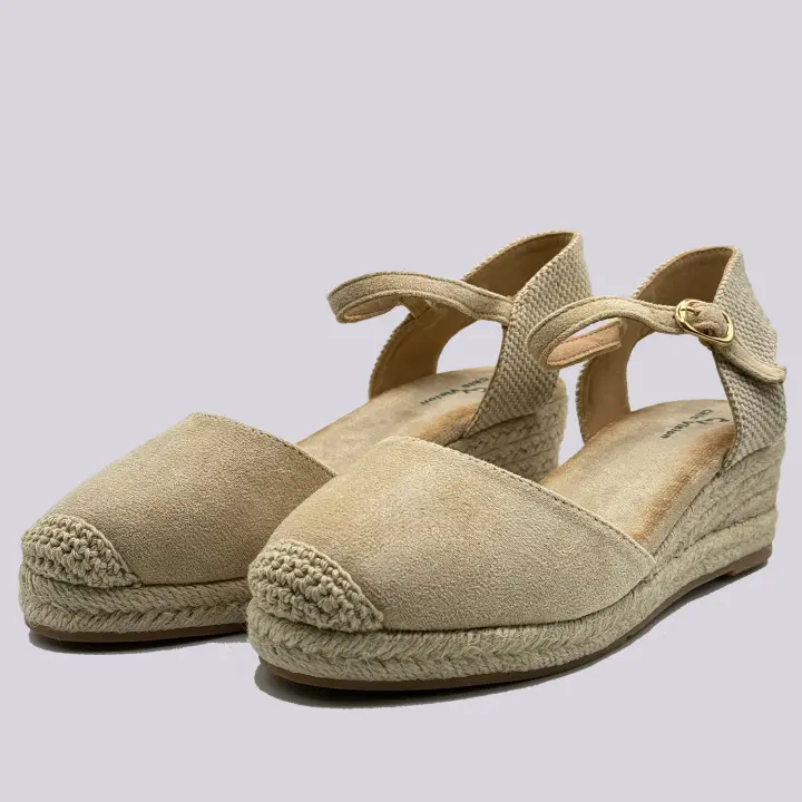 JZ Hermanos Sandalias de alpargata con cuña media para mujer - 1