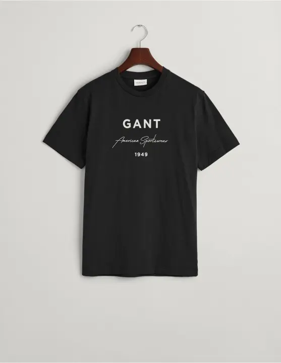CAMISETA GANT SCRIPT PRINTED NEGRO GANT - 1