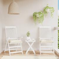 vidaXL Cojines de silla de jardín 2 uds tela Oxford 40x40x7 cm en color Crema/Gris/Antracita y más | cómodas modernas ergonómicas para comedor cocina salón hogar - details 0