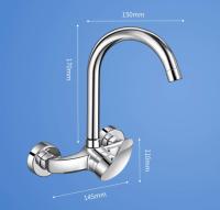 Grifo De Cocina De Pared Con Agua Caliente Y Fría Grifo Mezclador De Cobre Para Lavabo Lavandería Balcón Valvula De Agua Universal - details 8
